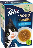 Cat Soup Felix Soup Delicious Selection of Fish with Cod, Tuna and Flounder 6 × 48g - Polévka pro kočky