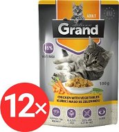Grand Chicken Meat with Vegetables 12 × 100g - Cat Food Pouch
