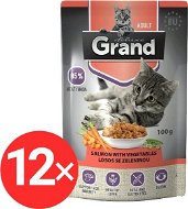 Grand Losos so zeleninou 12× 100 g - Kapsička pre mačky