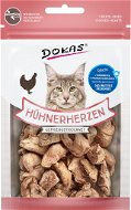 Maškrty pre mačky Dokas – Mrazom sušené kuracie srdiečka pre mačky 15 g - Pamlsky pro kočky