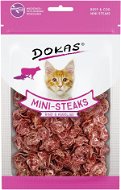 Dokas – Hovädzie a treska mini steaky pre mačky 25 g - Maškrty pre mačky