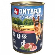 ONTARIO konzerva hovädzie paté s bylinkami 400 g - Konzerva pre psov