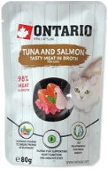 Ontario Kapsička tuniak a losos vo vývare 80 g - Polievka pre mačky