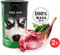 Fine Dog konzerva zvěřina 100 % masa 2 × 1200 g - Konzerva pro psy