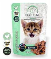 FINE CAT kapsička GRAIN-FREE KITTEN KURACIE v omáčke 22× 100 g - Kapsička pre mačky