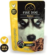 FINE DOG kapsička Adult KURACIE v omáčke 22× 100 g - Kapsička pre psov