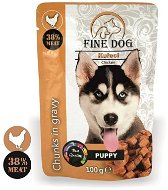 FINE DOG pocket PUPPY CHICKEN in sauce 22 × 100g - Dog Food Pouch