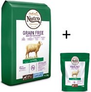 Nutro Grain Free granule s jehněčím pro štěňata 11,5 kg  + 1,4 kg zdarma - Sada krmiva