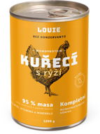 Louie Kompletné krmivo – kuracie (95 %) s ryžou (5 %) 1200 g - Konzerva pre psov