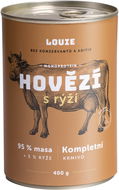 Konzerva pre psov LOUIE Kompletné krmivo hovädzie (95%) s ryžou (5%) 400g - Konzerva pro psy