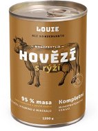 LOUIE Kompletné krmivo hovädzie (95 %) s ryžou (5 %) 1200 g - Konzerva pre psov