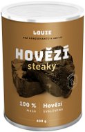 Louie Hovädzie steaky 100 % mäso 400 g - Konzerva pre psov