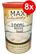 MAX Deluxe Chicken Thighs 1200g, 8 pcs - Canned Dog Food