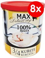 MAX Deluxe 3/4 Chicken 800g, 8 pcs - Canned Dog Food