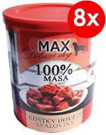 MAX Deluxe Beef Muscle Chunks 800g, 8 pcs - Canned Dog Food