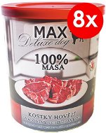 MAX Deluxe Beef Muscle Chunks with Cartilage 800g, 8 pcs - Canned Dog Food