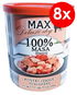 MAX deluxe kostky libové svaloviny 800 g, 8 ks - Konzerva pro psy