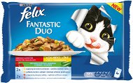Felix Fantastic Duo lahodný mäsový výber v želé so zeleninou  4 × 100 g - Kapsička pre mačky