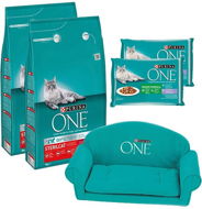 Purina ONE Sterilcat s hovädzím 2× 3 kg + 4× Purina ONE Indoor kapsičky 4× 85 g - Granule pre mačky