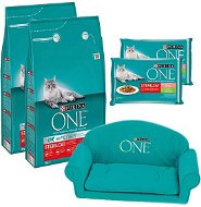 Purina ONE Sterilcat with Beef 2 × 3kg + 4 × Purina ONE Sterilcat Pouches 4 × 85g - Cat Kibble