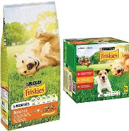 Friskies Balance s kuraťomm a zeleninou 15 kg + Friskies Adult Dog multipack 24× 100 g - Granuly pre psov