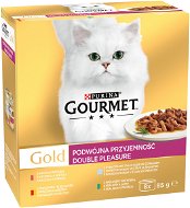 Gourmet Gold Multipack Double Pleasure 8 × 85 g - Konzerva pro kočky