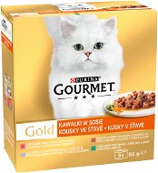 Gourmet Gold Multipack Pieces in Gravy with Vegetables 8 × 85g - Canned Food for Cats