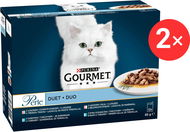 Gourmet Perle multipack minifiletky ve šťávě – rybí Duo 12 × 85 g 2 ks  - Kapsička pro kočky