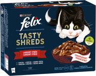 FelixTasty Shreds pouches for cats, beef, chicken, duck, turkey in juice 12x80g - Cat Food Pouch