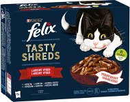 Felix Tasty Shreds lahodný výber v šťave 12 × 80 g - Kapsička pre mačky