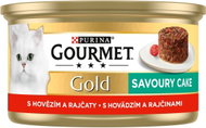 Gourmet Gold Savoury Cake with Beef and Tomatoes 85g - Canned Food for Cats