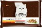 Cat Food Pouch Gourmet A la Carte Multipack - Chicken, Beef, Trout, Dark Cod 4 × 85g - Kapsička pro kočky