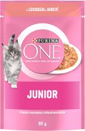 Purina ONE Junior, mini filetky s lososom a mrkvou v šťave, 85 g - Kapsička pre mačky