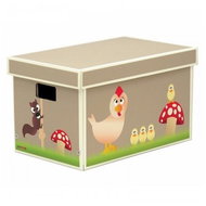 Kroom Krabice 33 × 53 × 31 cm, zvířátka, hnědá - Úložný box