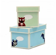 Kroom Krabice menší 2 ks, 21 × 26 × 15 cm, zelená a modrá  - Úložný box