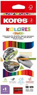 KORES KOLORES DUO Buntstifte - dreieckig - doppelseitig - 12 Stück (24 Farben) - Buntstifte