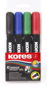 KORES K-MARKER Permanentmarker - breit - Set mit 4 Farben - Marker