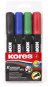 KORES K-MARKER Permanentmarker - breit - Set mit 4 Farben - Marker