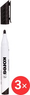 KORES K-MARKER for whiteboards and flipcharts, black - pack of 3 - Marker