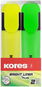 KORES BRIGHT LINER PLUS Set of 2 Colours (Yellow, Green) - Highlighter