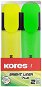 KORES BRIGHT LINER PLUS sada 2 farieb (žltá, zelená) - Zvýrazňovač