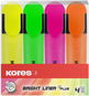 Textmarker KORES BRIGHT LINER PLUS Set in 4 Farben (gelb, rosa, orange, grün) - Zvýrazňovač