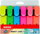 Set mit 6 Farben (gelb, grün, rosa, orange, blau, rot)