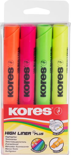 KORES HIGH LINER PLUS sada 4 barev - Zvýrazňovač - Hlavní obrázek