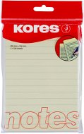 Sticky Notes KORES lined 150 x 100mm, 100 sheets, Yellow - Samolepicí bloček