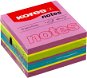 Sticky Notes KORES CUBO Spring 75 x 75mm, 450 Notes, Neon Mix - Samolepicí bloček