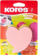 KORES "HEART" Heart Shape 70 x 70mm, 250 Sheets - Sticky Notes
