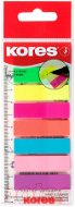 KORES Index Strips on Ruler 45 x 12mm, 8 x 25 Sheets, Neon Mix - Sticky Notes