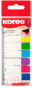 Öntapadós jegyzettömb KORES Index Strips jelölők vonalzóra 45 x 12 mm, 8 x 15 lap, többféle szín - Samolepicí bloček