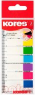 Samolepiaci bloček KORES popisovací Index Strips na pravítku 45 × 12 mm, 8× 15 lístkov, mix farieb - Samolepicí bloček